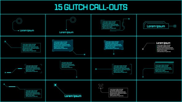 Videohive Glitch Call-Outs Elements template preview