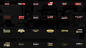 Videohive 24 Black Friday and Cyber MondayTitles Titles template preview