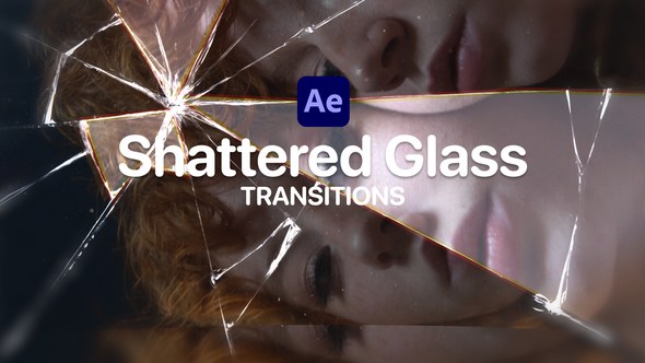 Videohive Shattered Glass Transitions for After Effects Elements template preview