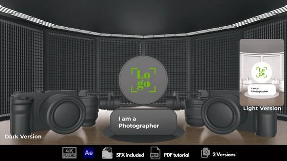 Videohive Camera Intro Logo Stings template preview