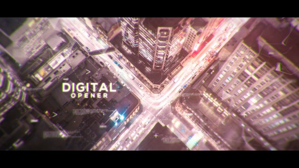 Digital Parallax Opener | Slideshow Video Displays template preview