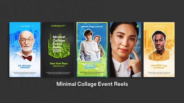 Videohive Minimal Collage Event Reels Product Promo template preview