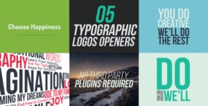 5 Typographic Logos Openers Video Displays template preview