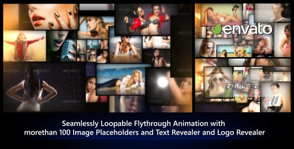 Videohive Photos Galaxy - Loopable Flythrough Animation Video Displays template preview