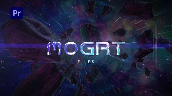 Space Cinematic Titles MOGRT Premiere Pro template preview