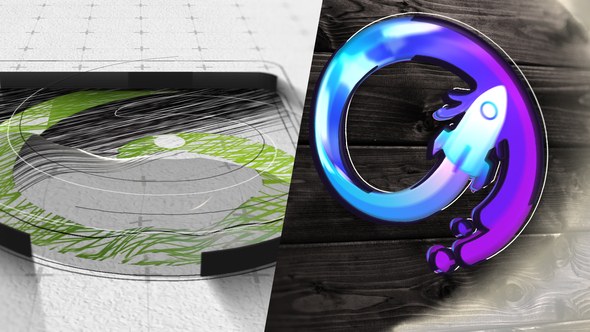 Videohive Abstract Drawing Logo Reveal Logo Stings template preview