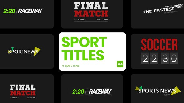 Videohive Sport Titles for After Effects Titles template preview