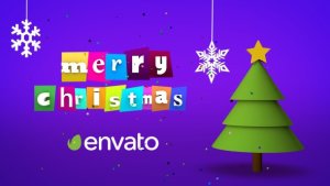 Merry Christmas Video Displays template preview
