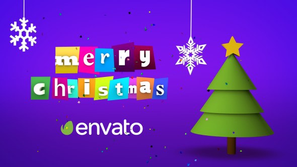Merry Christmas Video Displays template preview