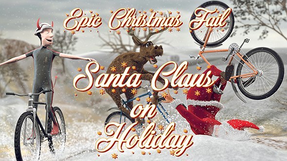 Santa Claus on Holiday - Epic Christmas Fail Video Displays template preview