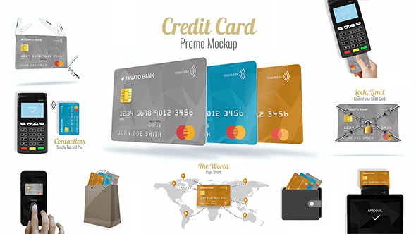 Videohive Credit Card Promo Mock-up 20535580 Product Promo template preview