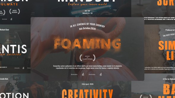 Videohive Utopia Cinematic Titles Titles template preview