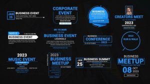Videohive Event Titles Elements template preview