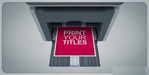 Videohive Print It! Openers template preview