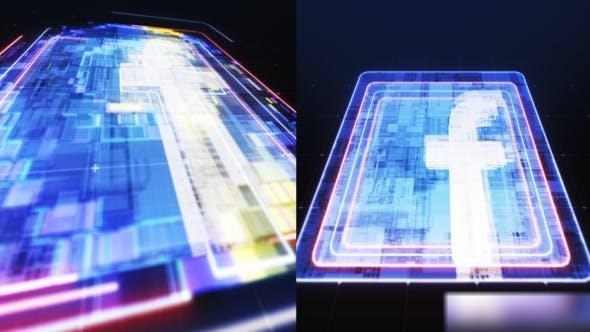 Videohive Neon Pixel Logo Logo Stings template preview