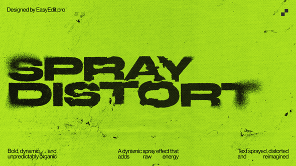 Videohive Spray Distort Typography Titles template preview