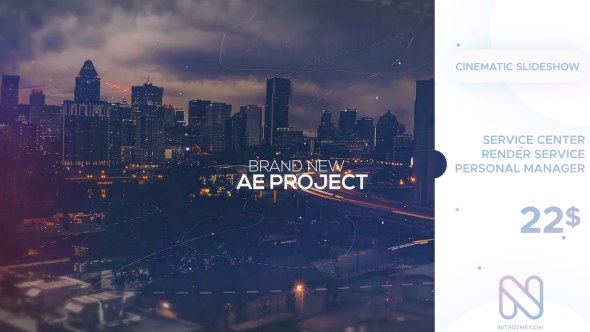 Cinematic Slideshow Video Displays template preview