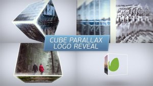 Cube Parallax Logo Reveal Video Displays template preview