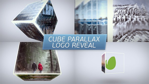 Cube Parallax Logo Reveal Video Displays template preview