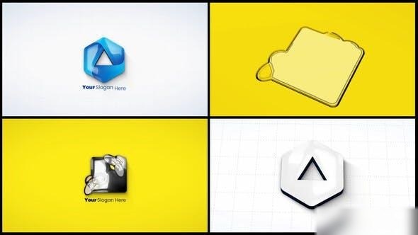 Videohive 3D Extrude logo Reveal Logo Stings template preview