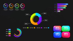 Infographic Graphs Toolkits Video Displays template preview