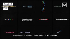 Videohive Glitch Text Presets 44398351 Titles template preview