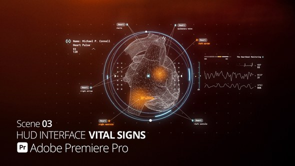 HUD Interface Vital Signs 03 Pr Premiere Pro template preview