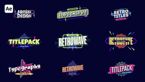 Videohive Retro Titles 56550276 Titles template preview