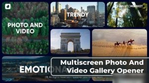 Videohive Multiscreen Slideshow Original Split Screen Opener Openers template preview