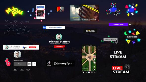 Videohive Social Media Elements v2 Openers template preview