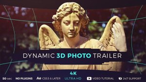 Dynamic 3D Photo Trailer Video Displays template preview