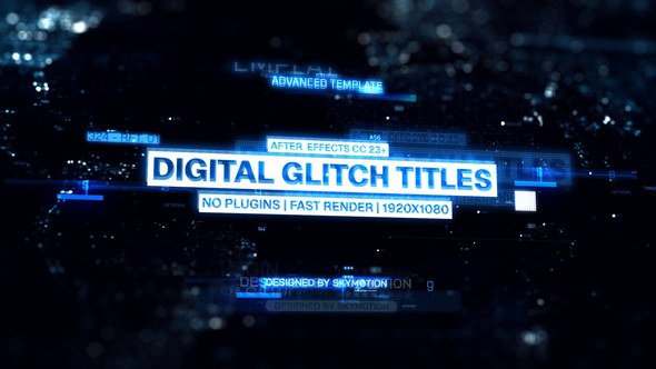 Videohive Digital Glitch Titles 59957670 Titles template preview