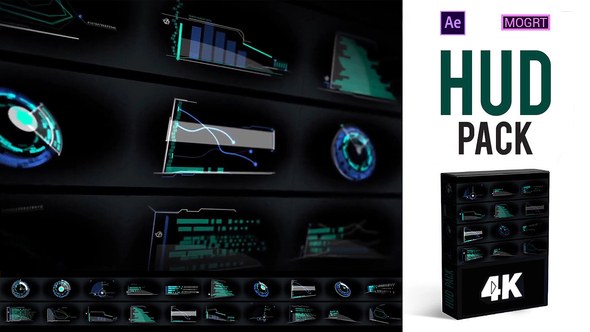 Videohive HUD Pack 4K Elements template preview