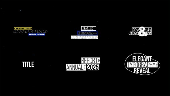 Videohive Creative Titles | AE 59327648 Titles template preview