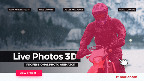 Videohive Live Photos 3D - Professional Photo Animator Video Displays template preview