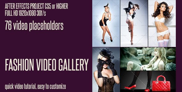 Fashion Video Gallery - Videohive Video Displays template preview