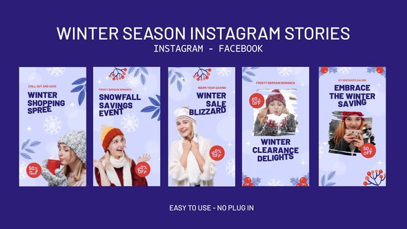 Videohive Winter Season Instagram Stories 55785671 Openers template preview