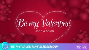 Be my Valentine Slideshow Video Displays template preview