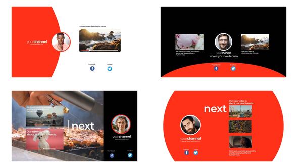 Videohive Youtube End Scene Vol 0.1 Broadcast-packages template preview