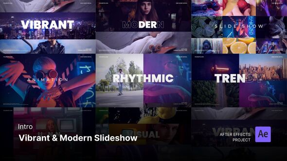 Videohive Intro/Opening - Vibrant & Modern Slideshow After Effects Project Files Openers template preview