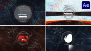 Videohive Organic Glitch Logo for After Effects Logo Stings template preview