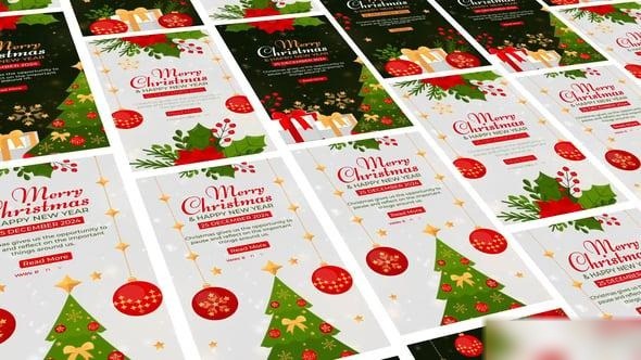 Videohive Christmas Instagram Story 55734081 Video Displays template preview