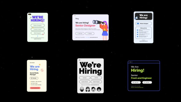 Videohive We Are Hiring 60411062 Titles template preview
