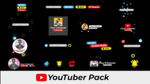 Videohive YouTuber Pack Titles template preview