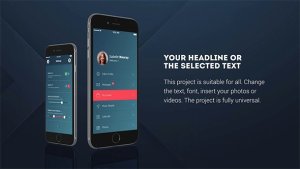 Phone 6 App Presentation Video Displays template preview