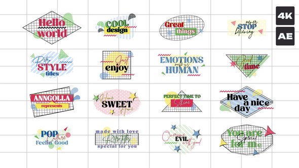 Videohive 90s Retro Titles | AE Titles template preview