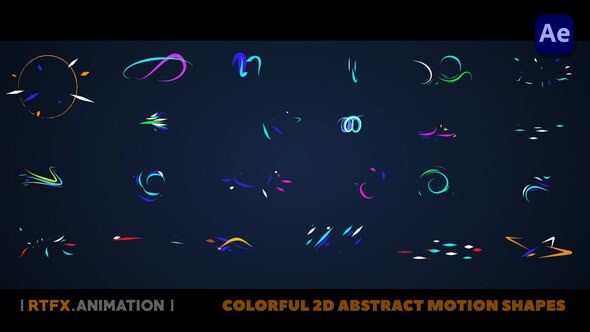 Videohive Colorful 2D Abstract Shape Animations [After Effects] Elements template preview