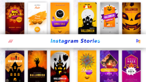Halloween Instagram Stories Video Displays template preview