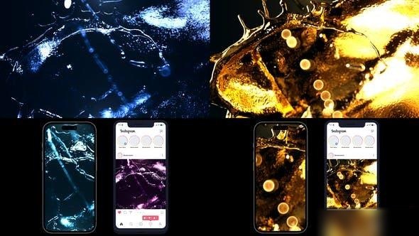 Videohive Liquid Water & Gold Logo Logo Stings template preview