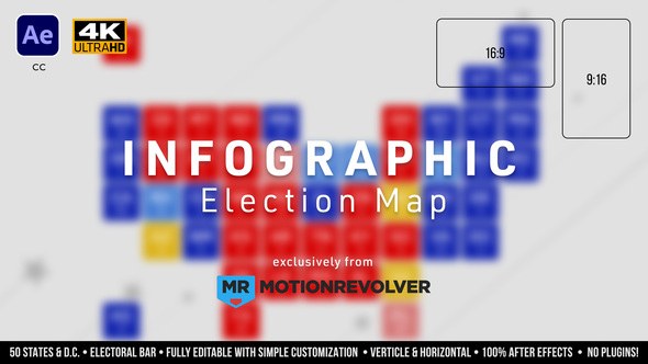 Videohive Infographic Election Map Elements template preview